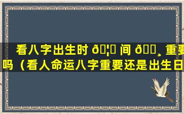 看八字出生时 🦆 间 🕸 重要吗（看人命运八字重要还是出生日期重要）